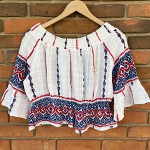 Raga Gauze Midriff Top Sz XS